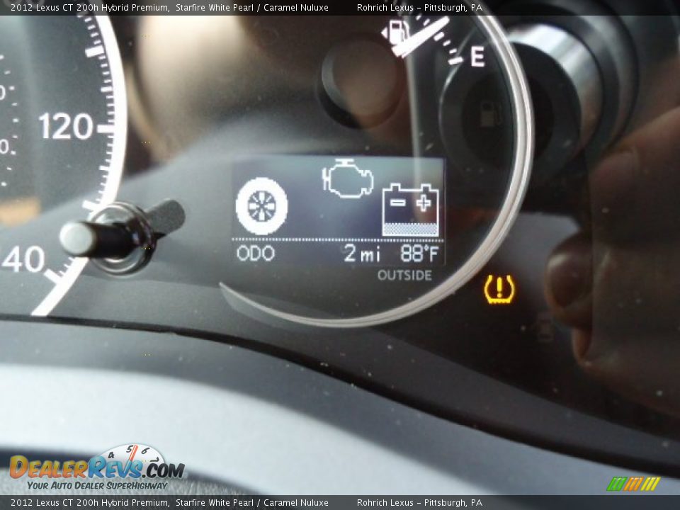 2012 Lexus CT 200h Hybrid Premium Starfire White Pearl / Caramel Nuluxe Photo #20