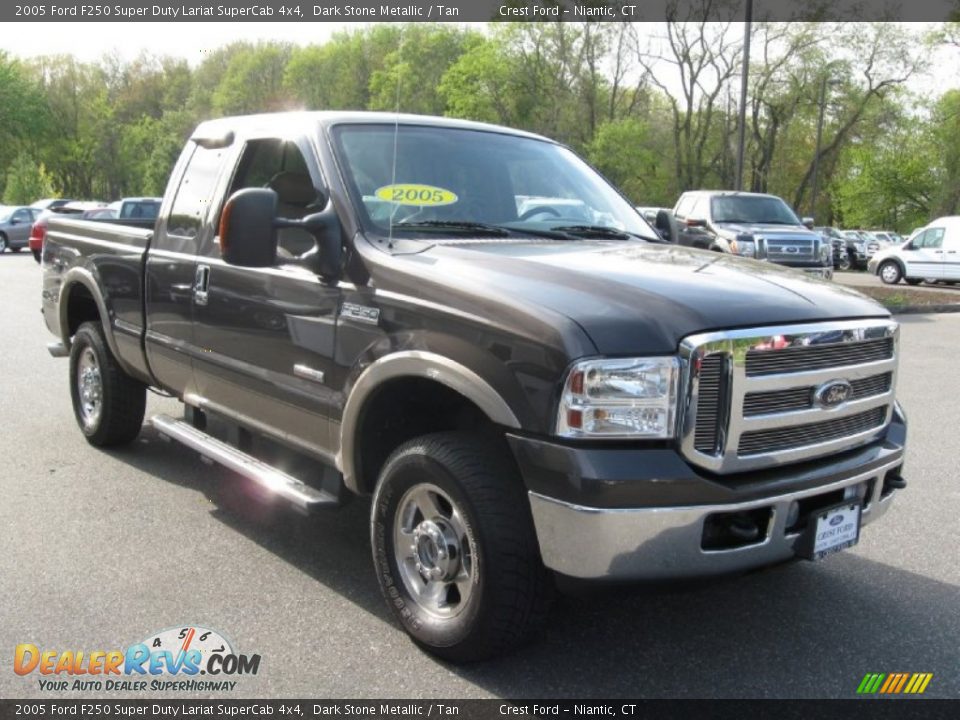 2005 Ford F250 Super Duty Lariat SuperCab 4x4 Dark Stone Metallic / Tan Photo #4