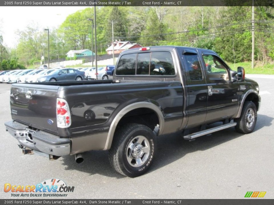 2005 Ford F250 Super Duty Lariat SuperCab 4x4 Dark Stone Metallic / Tan Photo #5