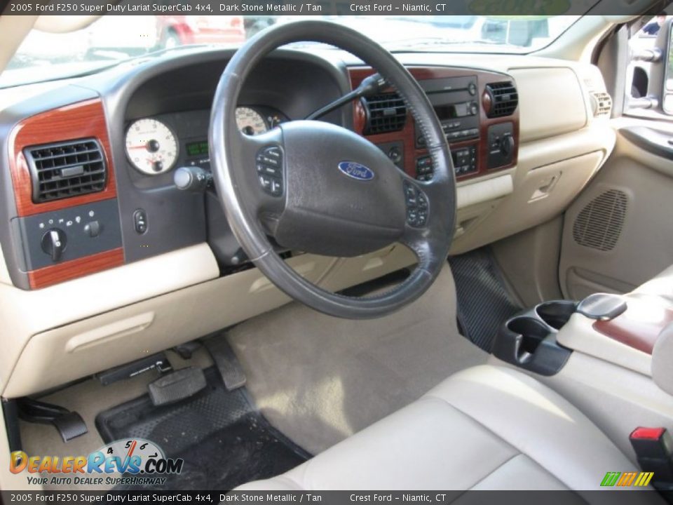 2005 Ford F250 Super Duty Lariat SuperCab 4x4 Dark Stone Metallic / Tan Photo #10