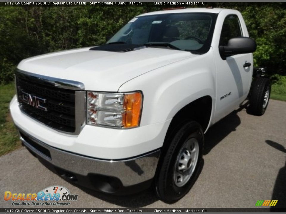 2012 GMC Sierra 2500HD Regular Cab Chassis Summit White / Dark Titanium Photo #1