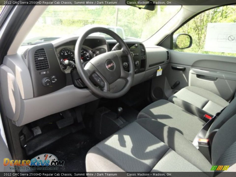2012 GMC Sierra 2500HD Regular Cab Chassis Summit White / Dark Titanium Photo #6