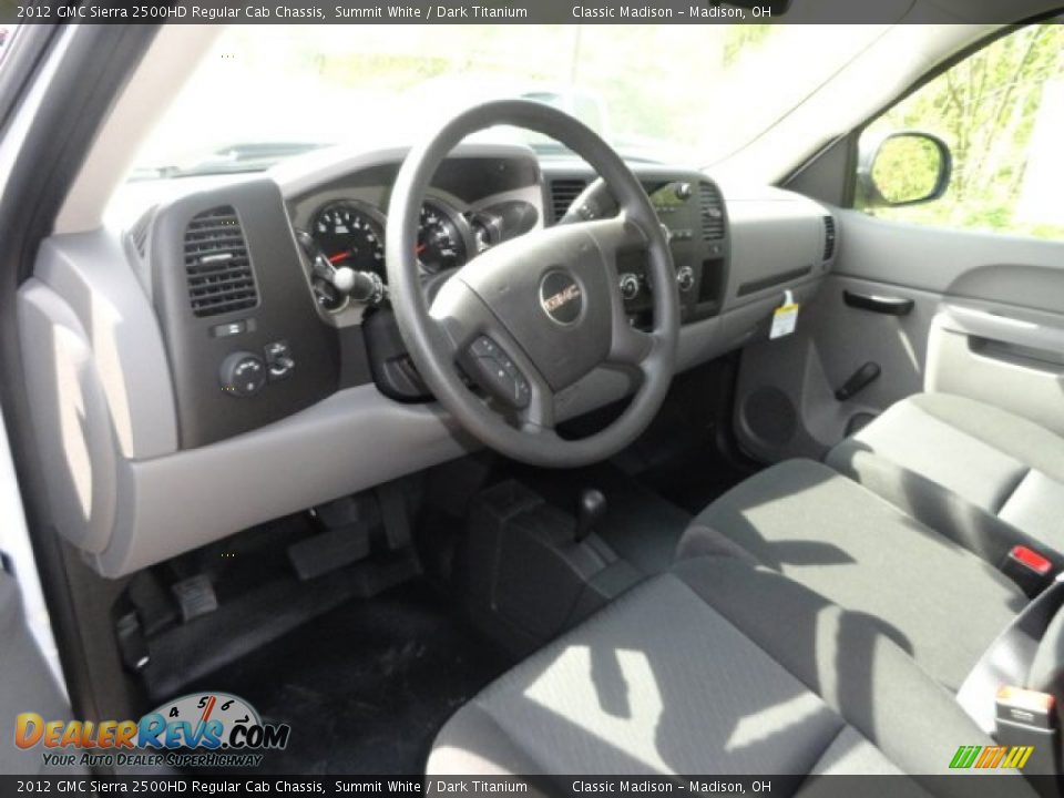 2012 GMC Sierra 2500HD Regular Cab Chassis Summit White / Dark Titanium Photo #9