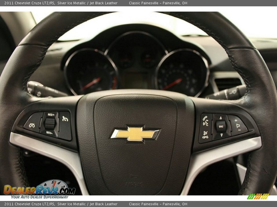 2011 Chevrolet Cruze LTZ/RS Silver Ice Metallic / Jet Black Leather Photo #9