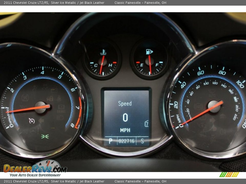 2011 Chevrolet Cruze LTZ/RS Silver Ice Metallic / Jet Black Leather Photo #10