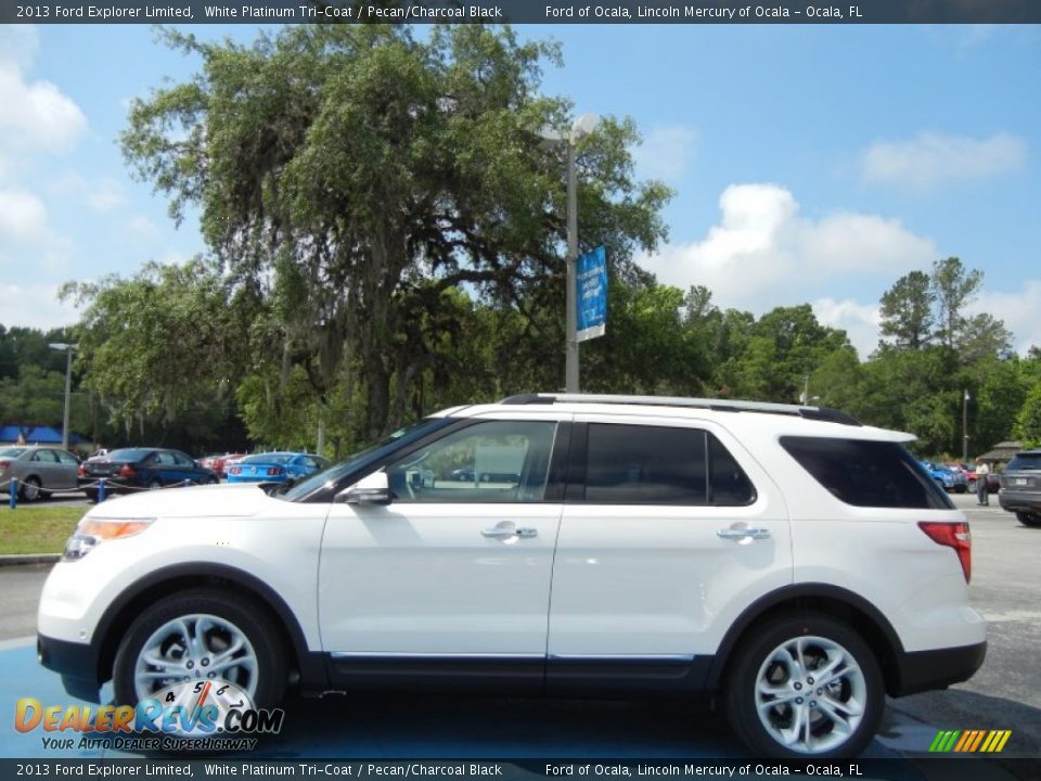 White Platinum Tri-Coat 2013 Ford Explorer Limited Photo #2