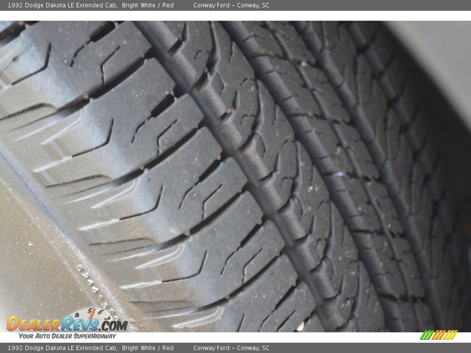 1992 Dodge Dakota LE Extended Cab Bright White / Red Photo #10
