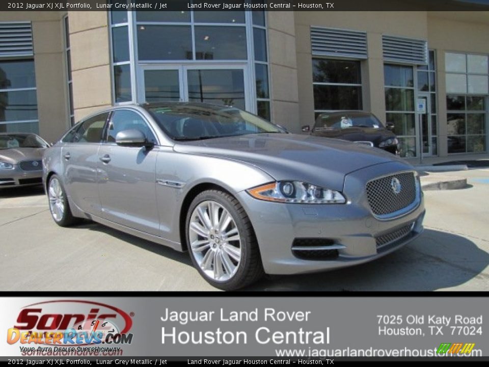 2012 Jaguar XJ XJL Portfolio Lunar Grey Metallic / Jet Photo #1