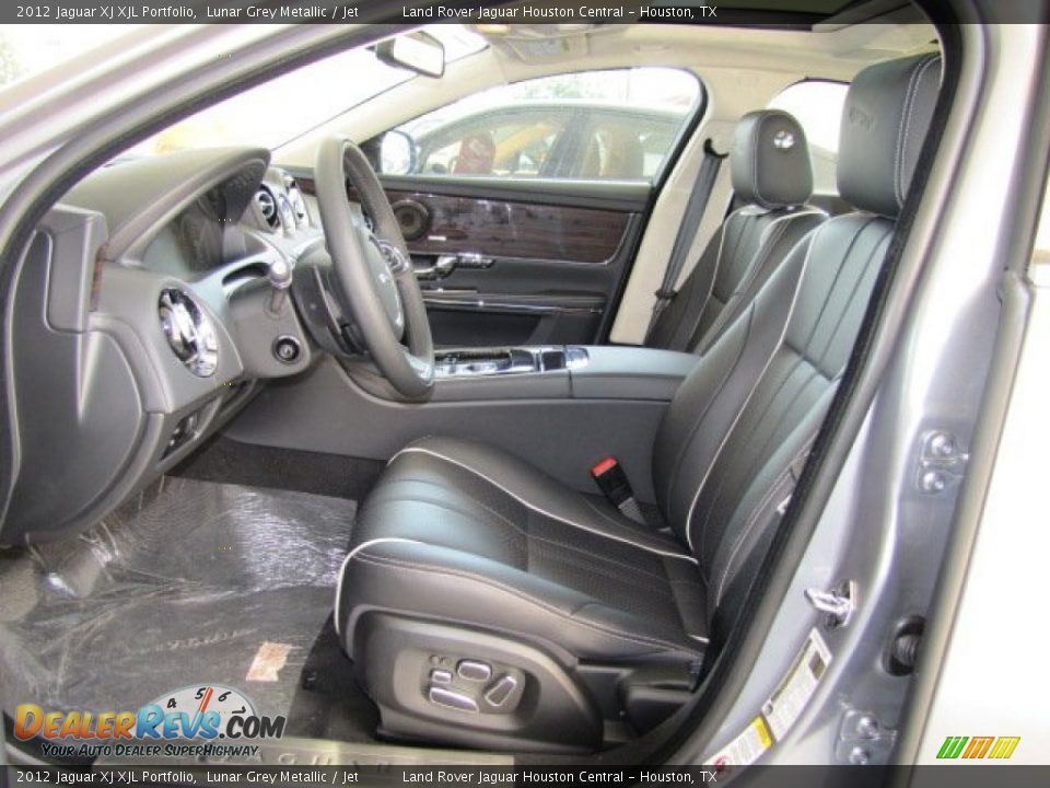 2012 Jaguar XJ XJL Portfolio Lunar Grey Metallic / Jet Photo #2