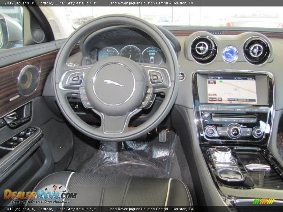 2012 Jaguar XJ XJL Portfolio Lunar Grey Metallic / Jet Photo #3