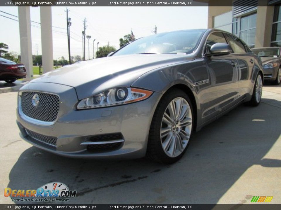 2012 Jaguar XJ XJL Portfolio Lunar Grey Metallic / Jet Photo #5