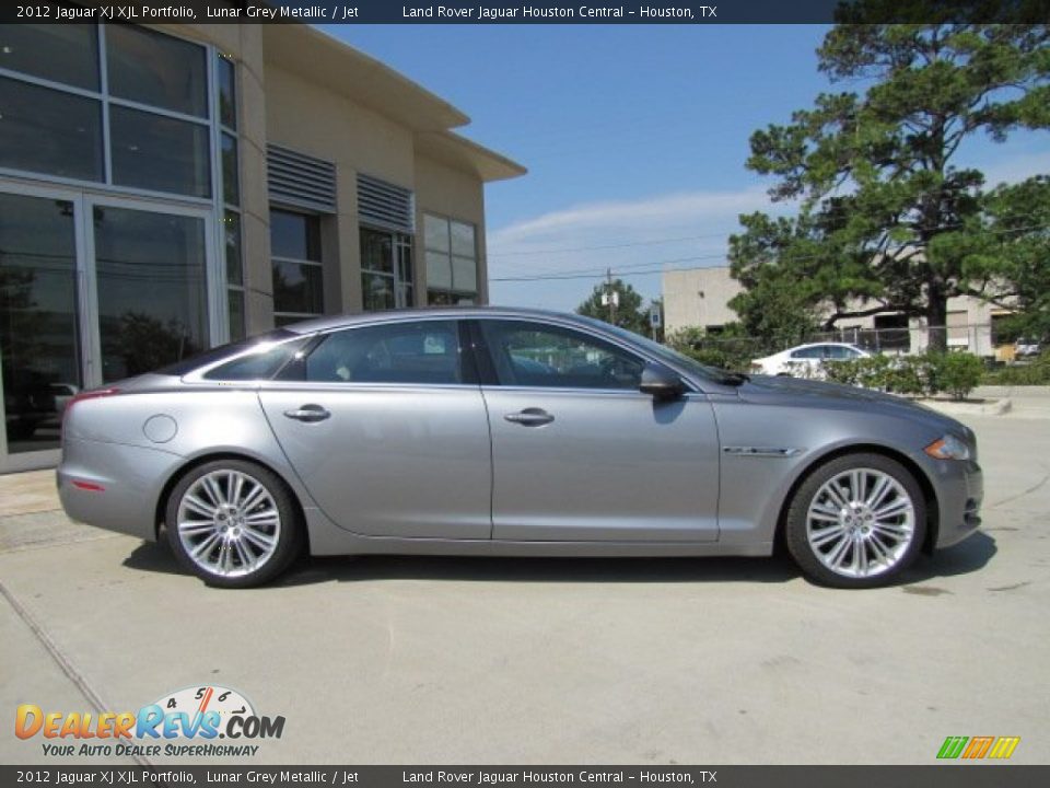 2012 Jaguar XJ XJL Portfolio Lunar Grey Metallic / Jet Photo #6