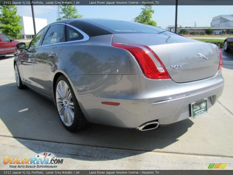 2012 Jaguar XJ XJL Portfolio Lunar Grey Metallic / Jet Photo #8