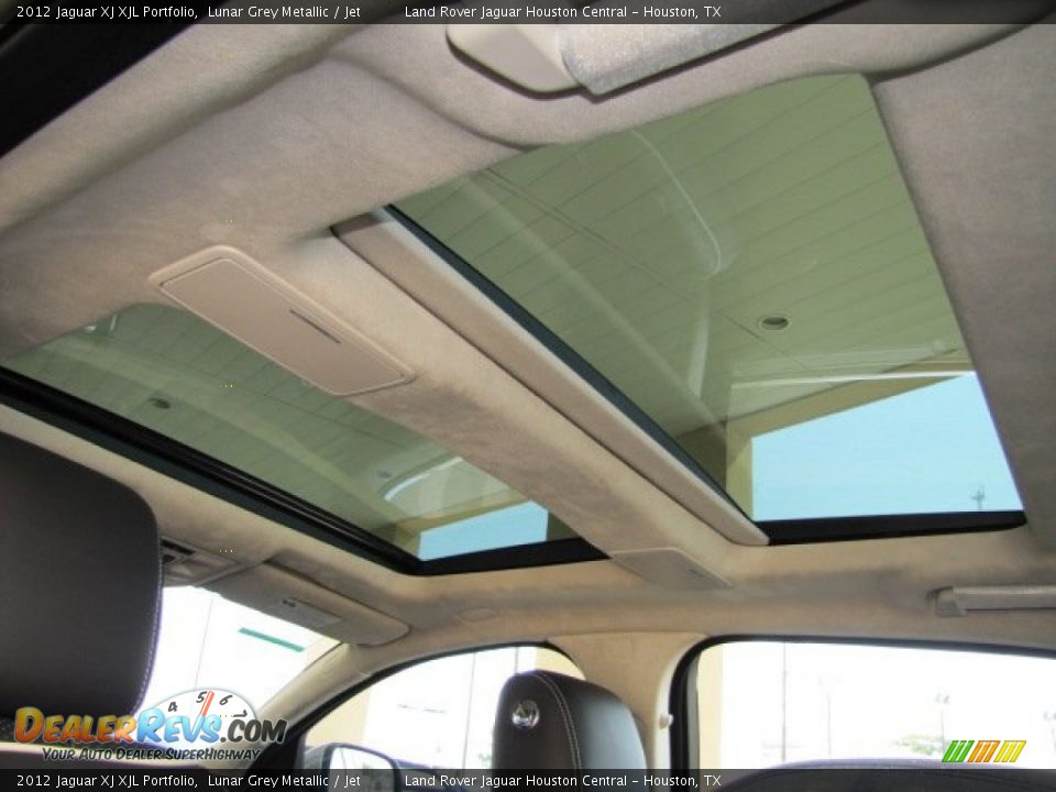 2012 Jaguar XJ XJL Portfolio Lunar Grey Metallic / Jet Photo #11
