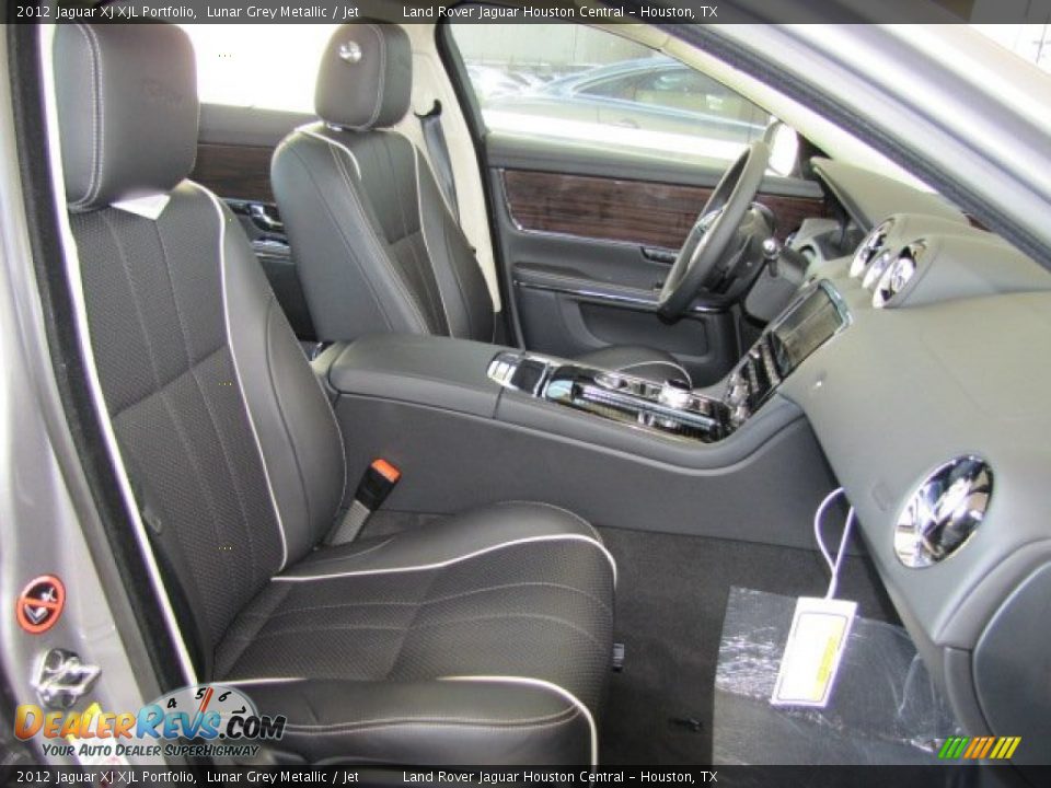 2012 Jaguar XJ XJL Portfolio Lunar Grey Metallic / Jet Photo #12
