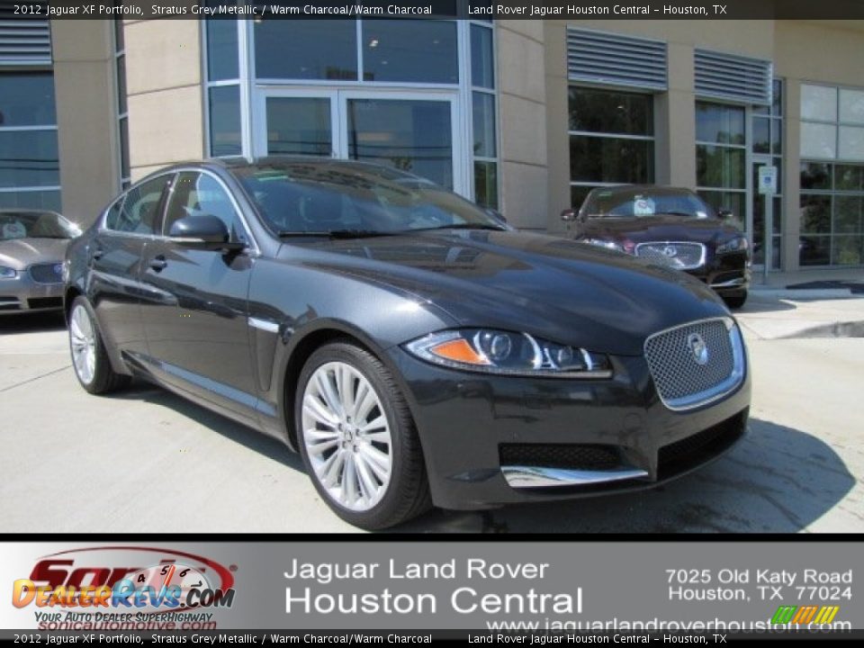 2012 Jaguar XF Portfolio Stratus Grey Metallic / Warm Charcoal/Warm Charcoal Photo #1