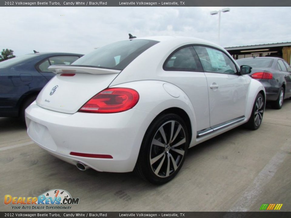 2012 Volkswagen Beetle Turbo Candy White / Black/Red Photo #2