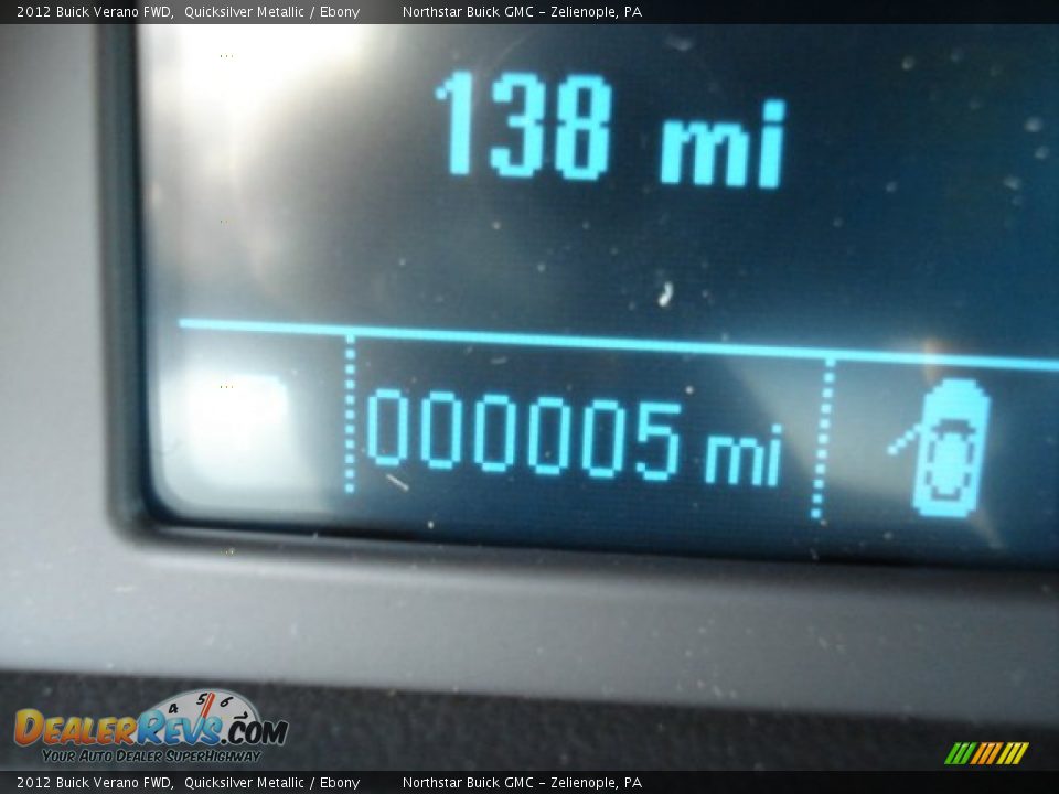 2012 Buick Verano FWD Quicksilver Metallic / Ebony Photo #19