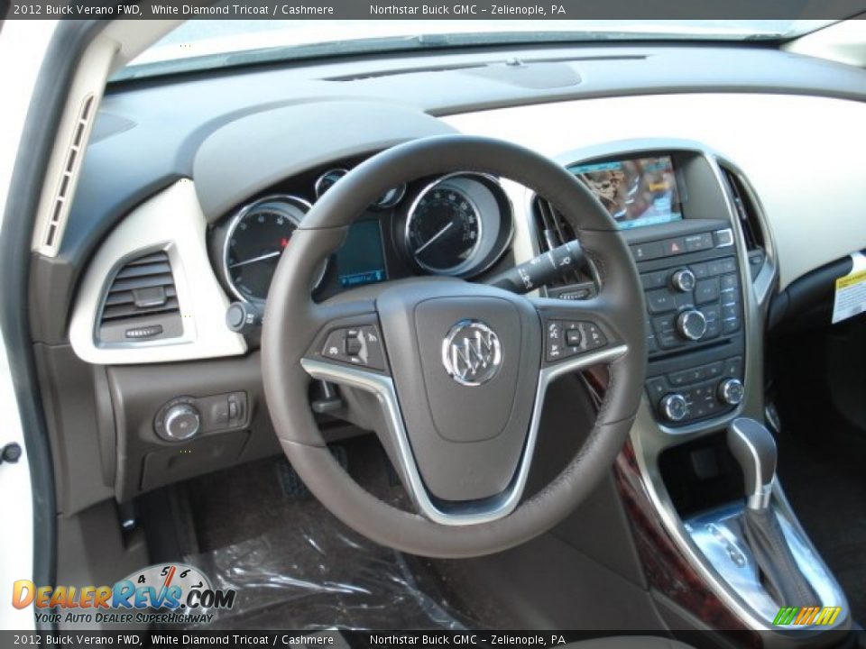 2012 Buick Verano FWD White Diamond Tricoat / Cashmere Photo #10