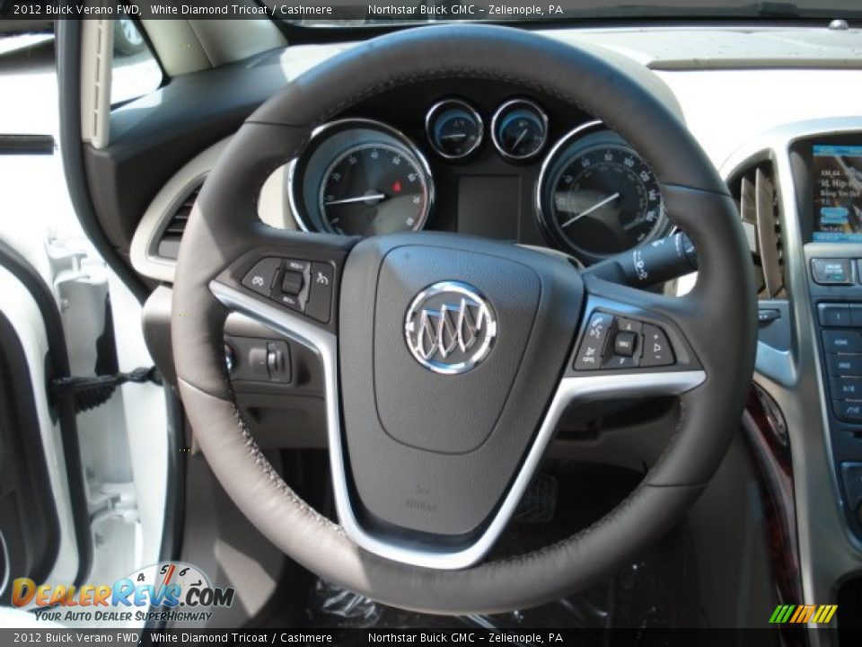 2012 Buick Verano FWD White Diamond Tricoat / Cashmere Photo #18