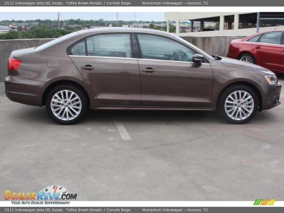 2012 Volkswagen Jetta SEL Sedan Toffee Brown Metallic / Cornsilk Beige Photo #7