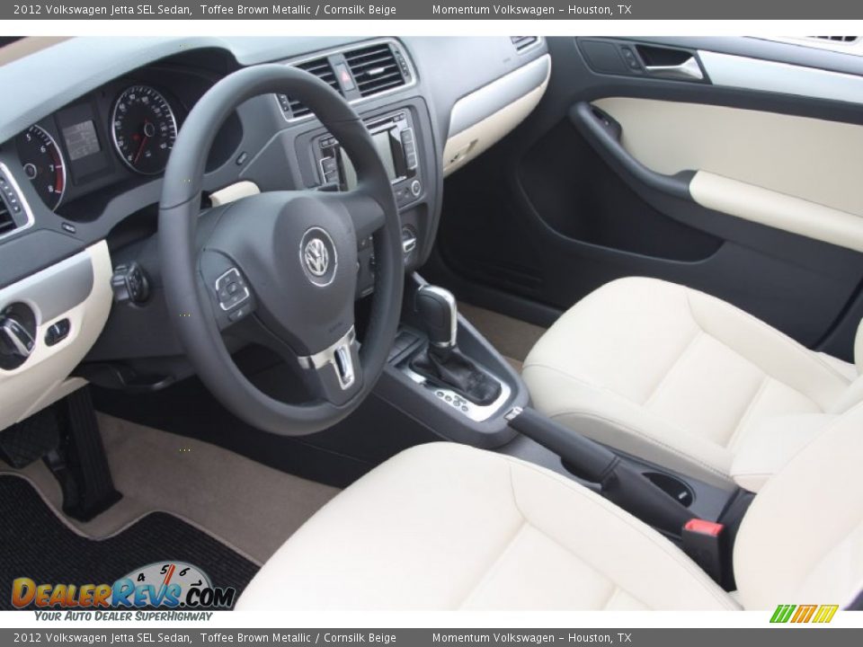 2012 Volkswagen Jetta SEL Sedan Toffee Brown Metallic / Cornsilk Beige Photo #9