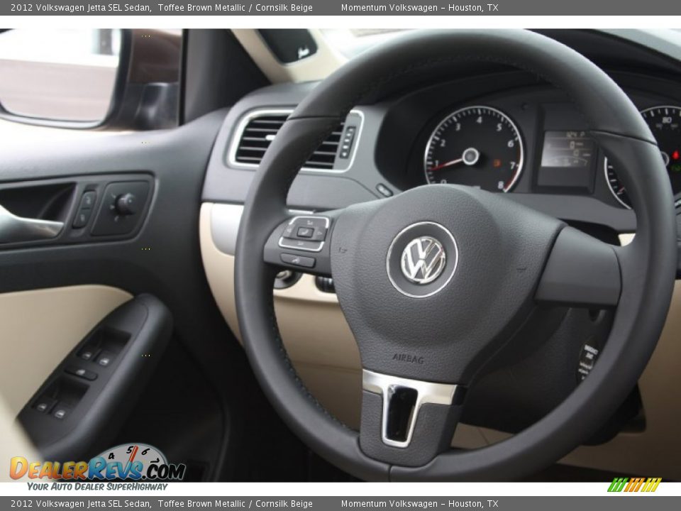 2012 Volkswagen Jetta SEL Sedan Toffee Brown Metallic / Cornsilk Beige Photo #19