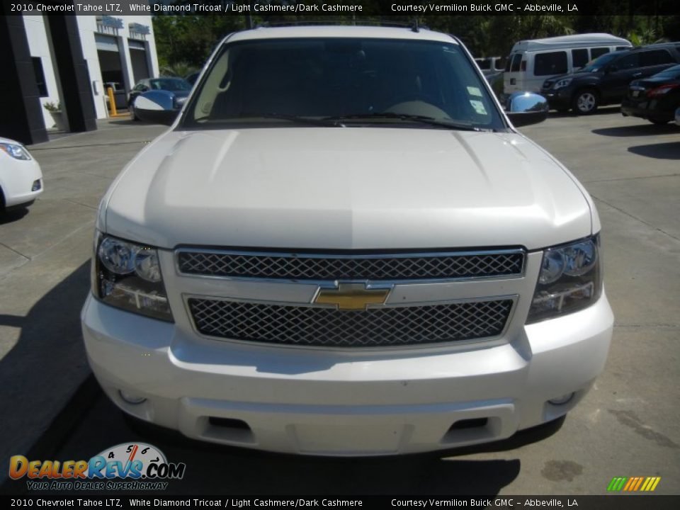 2010 Chevrolet Tahoe LTZ White Diamond Tricoat / Light Cashmere/Dark Cashmere Photo #3