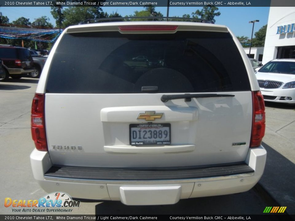 2010 Chevrolet Tahoe LTZ White Diamond Tricoat / Light Cashmere/Dark Cashmere Photo #5