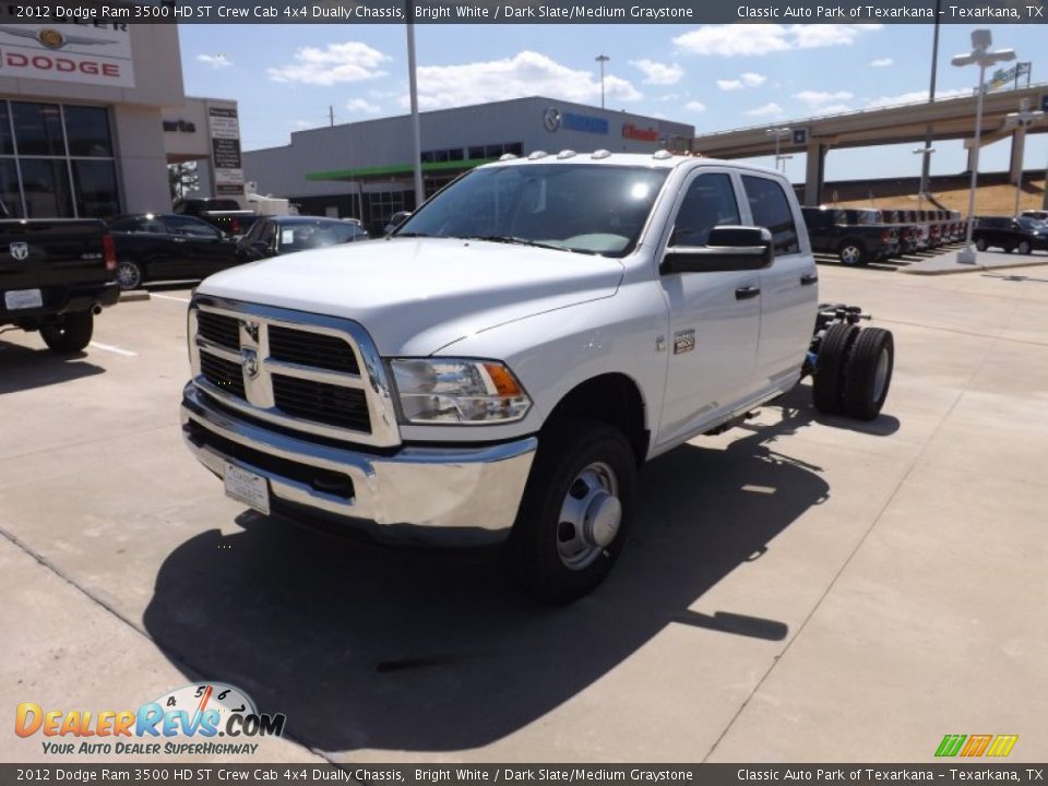 2012 Dodge Ram 3500 HD ST Crew Cab 4x4 Dually Chassis Bright White / Dark Slate/Medium Graystone Photo #1