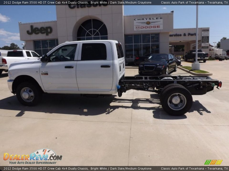 2012 Dodge Ram 3500 HD ST Crew Cab 4x4 Dually Chassis Bright White / Dark Slate/Medium Graystone Photo #2