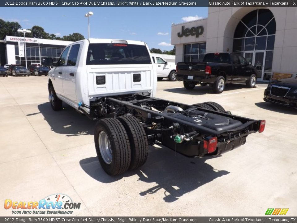 2012 Dodge Ram 3500 HD ST Crew Cab 4x4 Dually Chassis Bright White / Dark Slate/Medium Graystone Photo #3