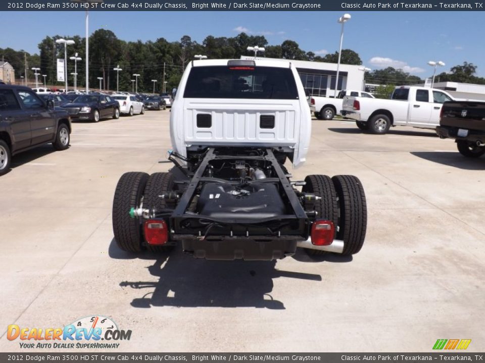 2012 Dodge Ram 3500 HD ST Crew Cab 4x4 Dually Chassis Bright White / Dark Slate/Medium Graystone Photo #4
