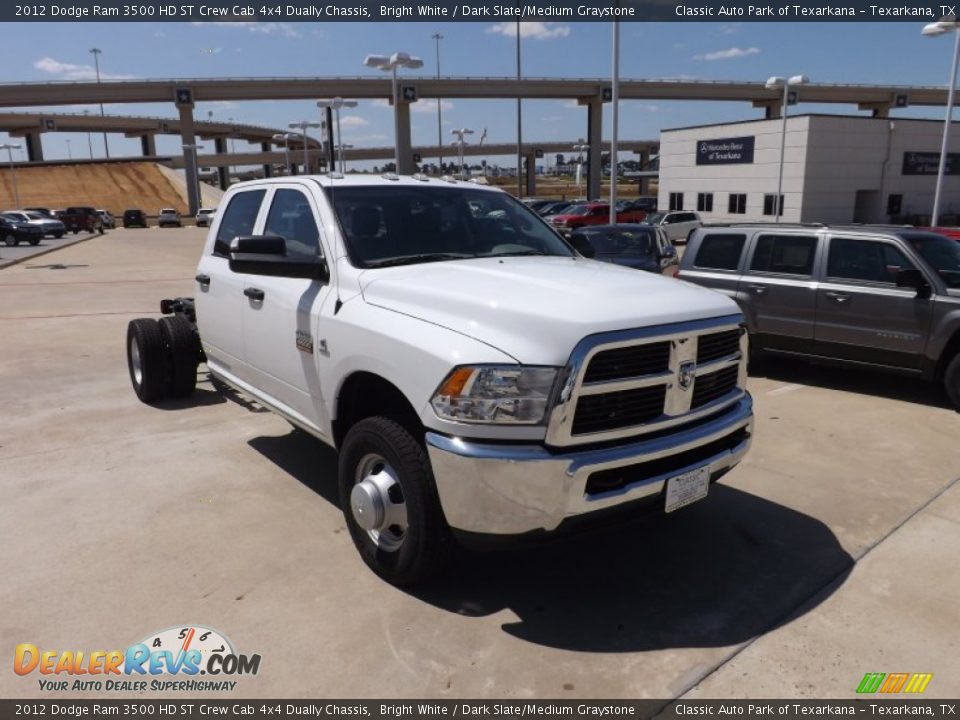 2012 Dodge Ram 3500 HD ST Crew Cab 4x4 Dually Chassis Bright White / Dark Slate/Medium Graystone Photo #7