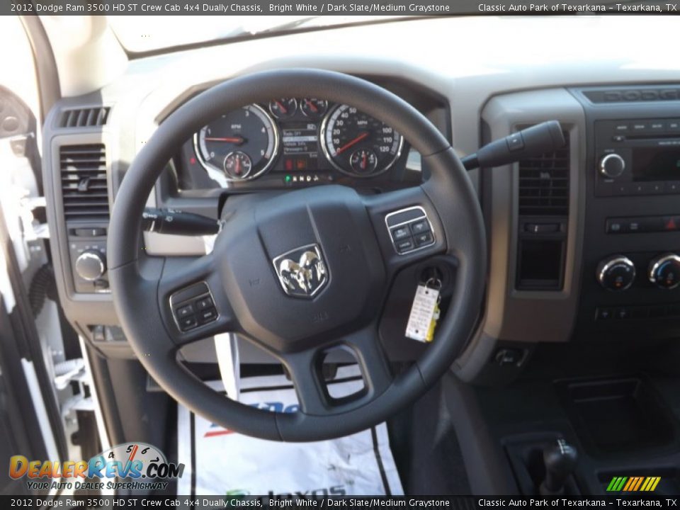 2012 Dodge Ram 3500 HD ST Crew Cab 4x4 Dually Chassis Bright White / Dark Slate/Medium Graystone Photo #10