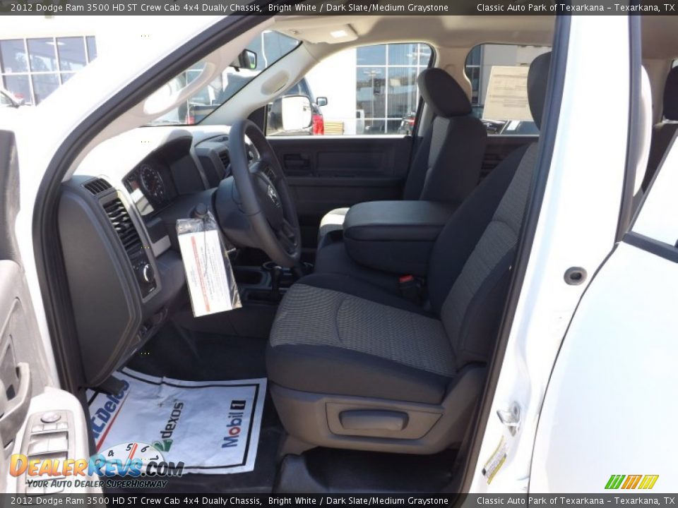 2012 Dodge Ram 3500 HD ST Crew Cab 4x4 Dually Chassis Bright White / Dark Slate/Medium Graystone Photo #13