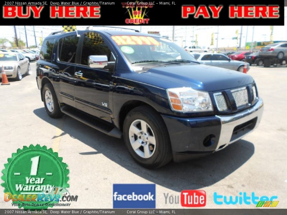 2007 Nissan Armada SE Deep Water Blue / Graphite/Titanium Photo #1