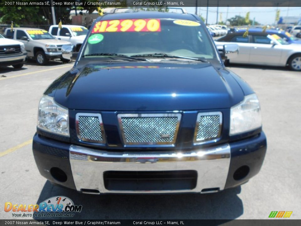 2007 Nissan Armada SE Deep Water Blue / Graphite/Titanium Photo #2