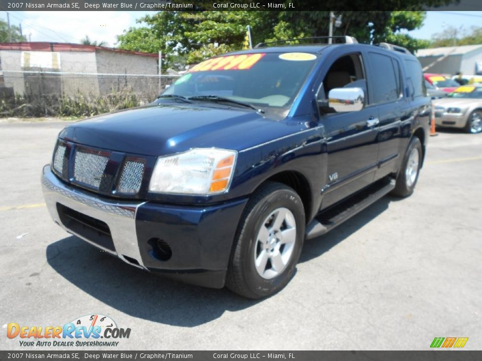 2007 Nissan Armada SE Deep Water Blue / Graphite/Titanium Photo #3