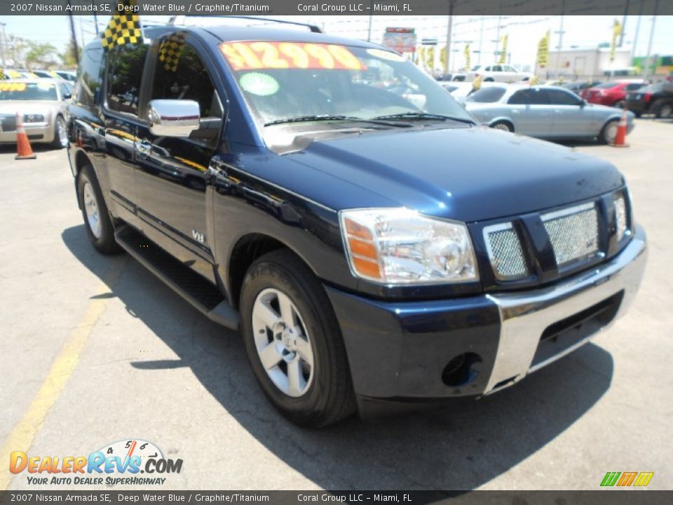 2007 Nissan Armada SE Deep Water Blue / Graphite/Titanium Photo #4