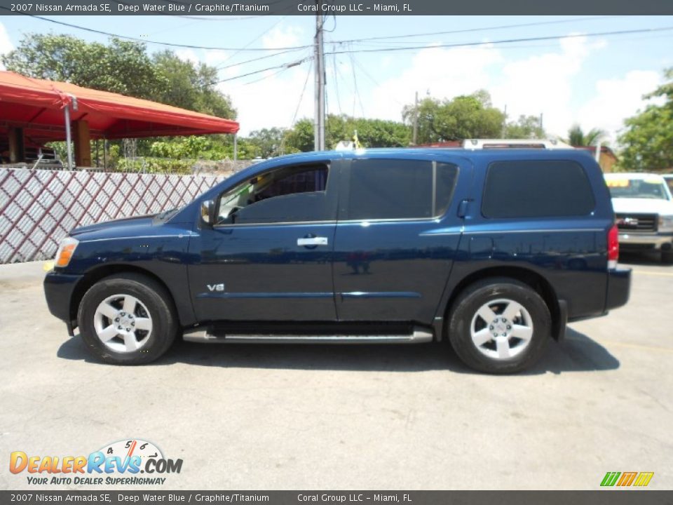 2007 Nissan Armada SE Deep Water Blue / Graphite/Titanium Photo #9