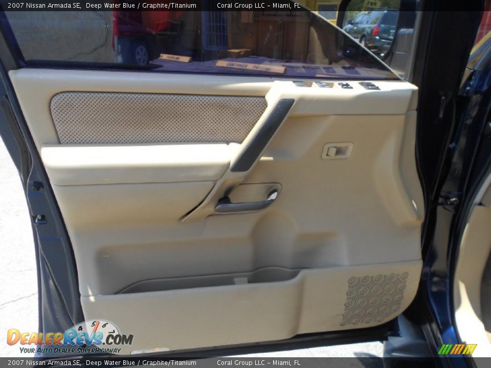 2007 Nissan Armada SE Deep Water Blue / Graphite/Titanium Photo #10