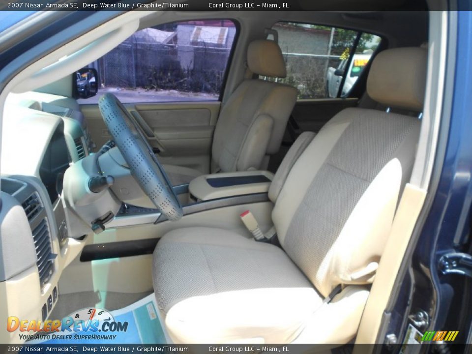 2007 Nissan Armada SE Deep Water Blue / Graphite/Titanium Photo #12