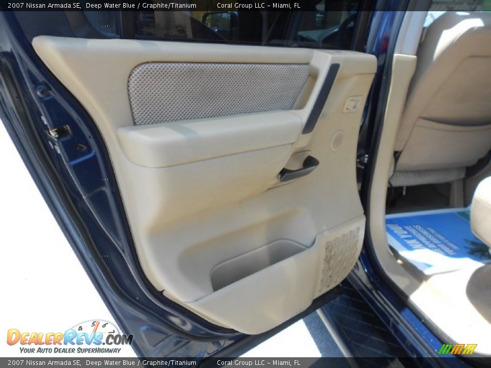 2007 Nissan Armada SE Deep Water Blue / Graphite/Titanium Photo #13