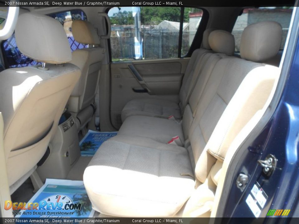 2007 Nissan Armada SE Deep Water Blue / Graphite/Titanium Photo #14
