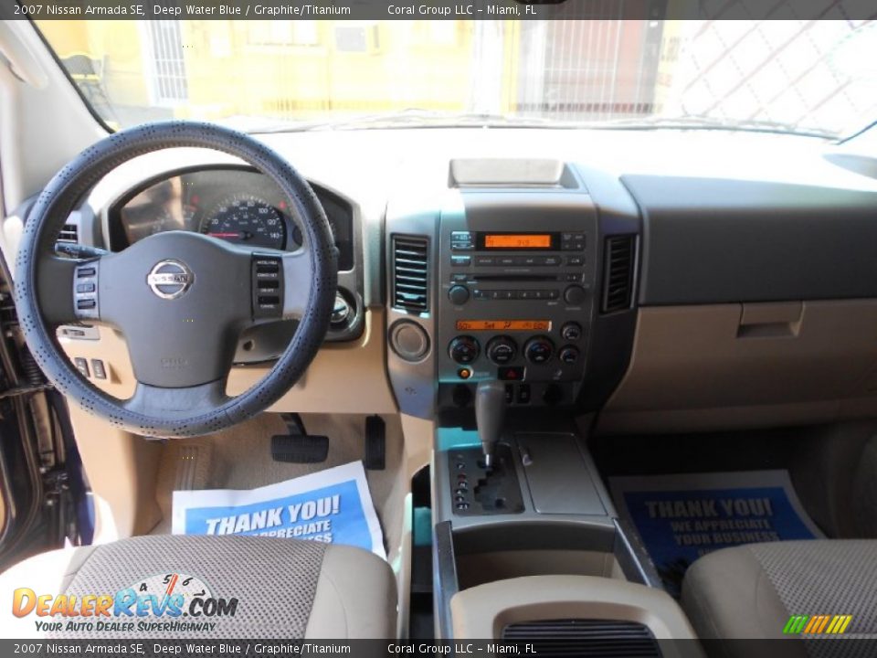 2007 Nissan Armada SE Deep Water Blue / Graphite/Titanium Photo #16
