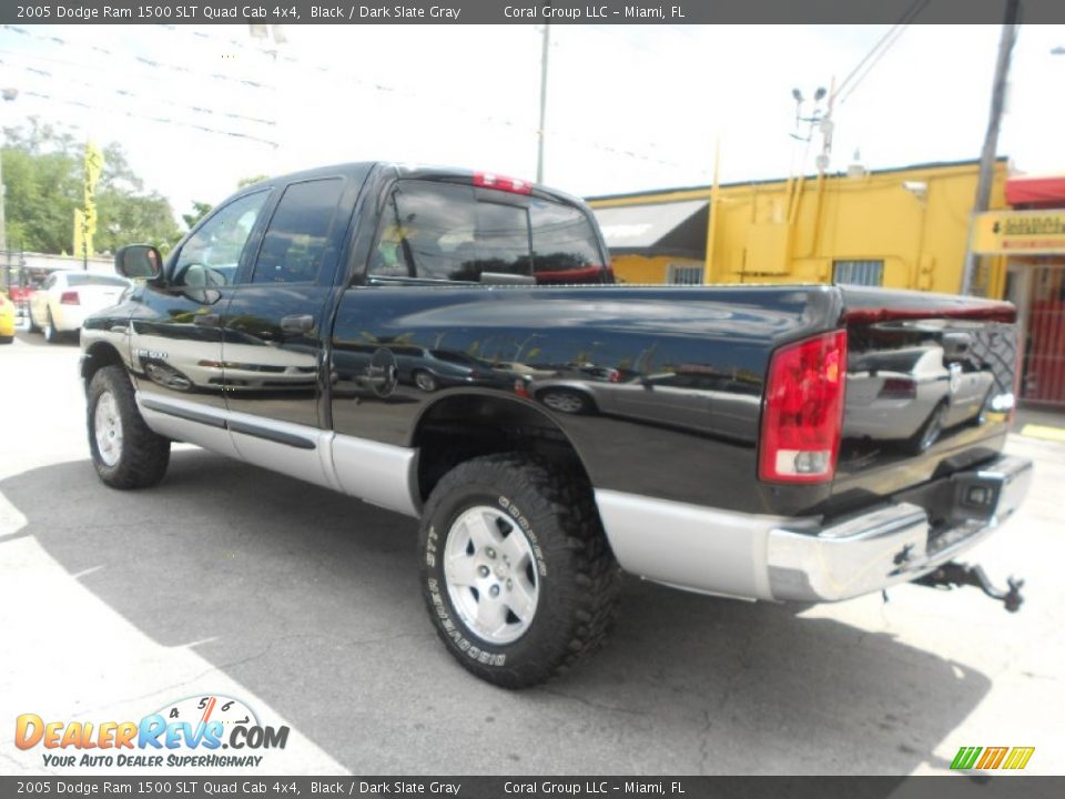 2005 Dodge Ram 1500 SLT Quad Cab 4x4 Black / Dark Slate Gray Photo #8