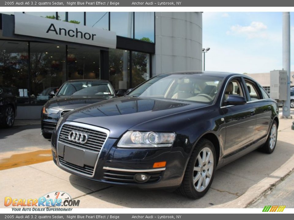 2005 Audi A6 3.2 quattro Sedan Night Blue Pearl Effect / Beige Photo #1