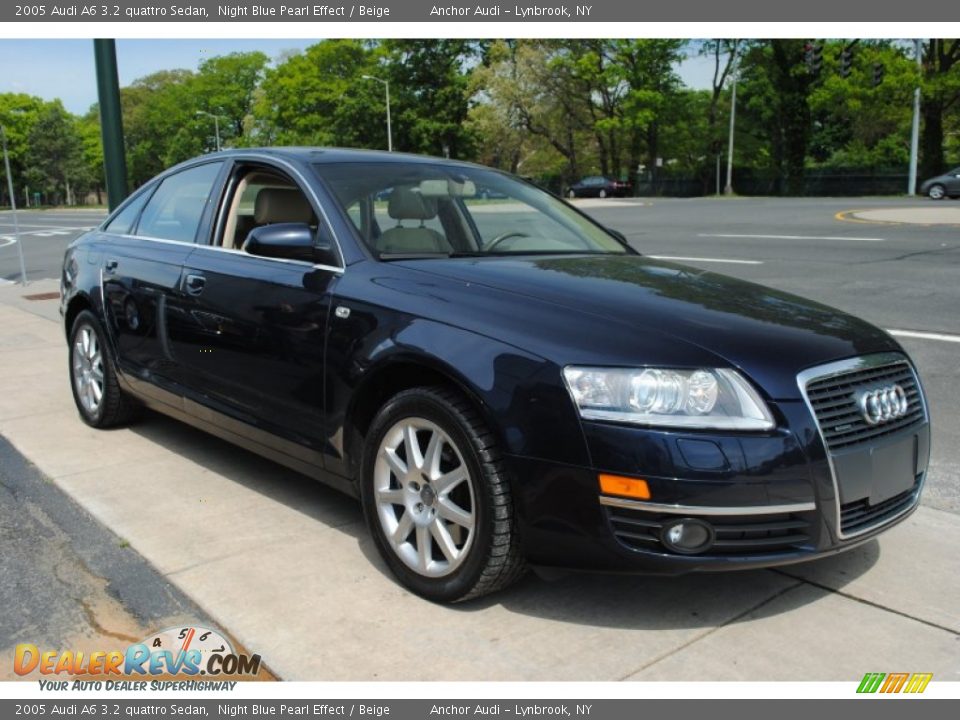 2005 Audi A6 3.2 quattro Sedan Night Blue Pearl Effect / Beige Photo #7