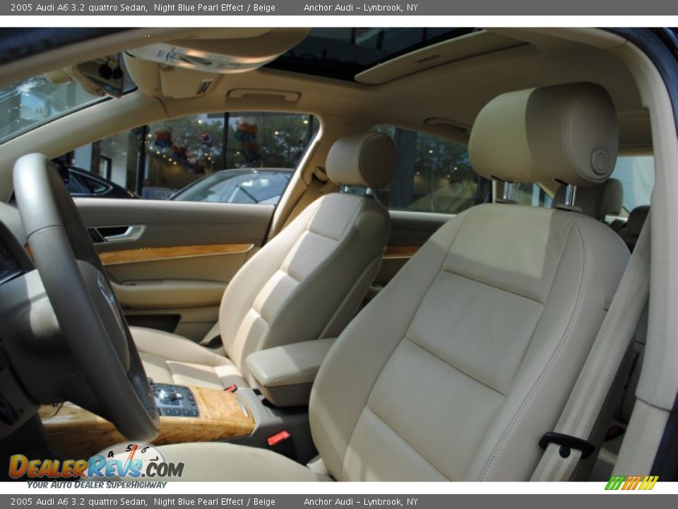 2005 Audi A6 3.2 quattro Sedan Night Blue Pearl Effect / Beige Photo #12